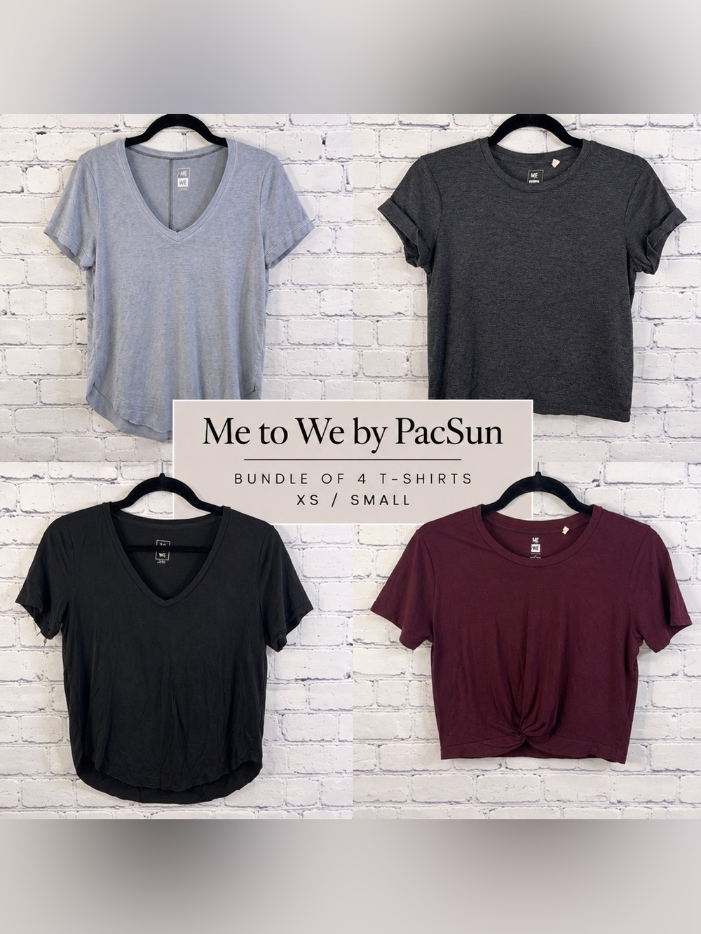 Bundle of Four PacSun T-Shirts from Me to We - XS/Small